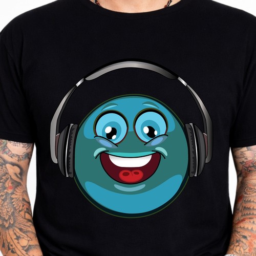 Cuffie emoji tee - emoji, maglietta